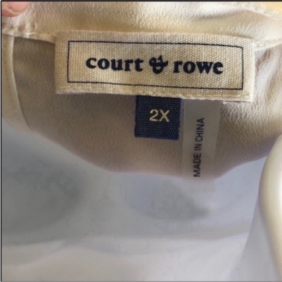 COURT & ROWE Short Sleeve Tipped Rib Trim Blouse
Size 2X - Picture 13 of 13